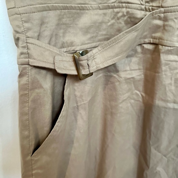 ANN TAYLOR Dress Adult Size 10 Camal Color Sleeveless Collar w/Pockets Womens - Picture 3 of 10